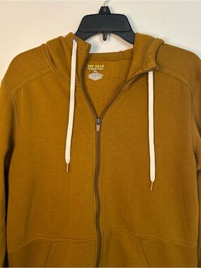 Tek Gear Women XL Cotton PolyBlend Yellow Ultrasoft Fleece FullZip Fitted Hoodie